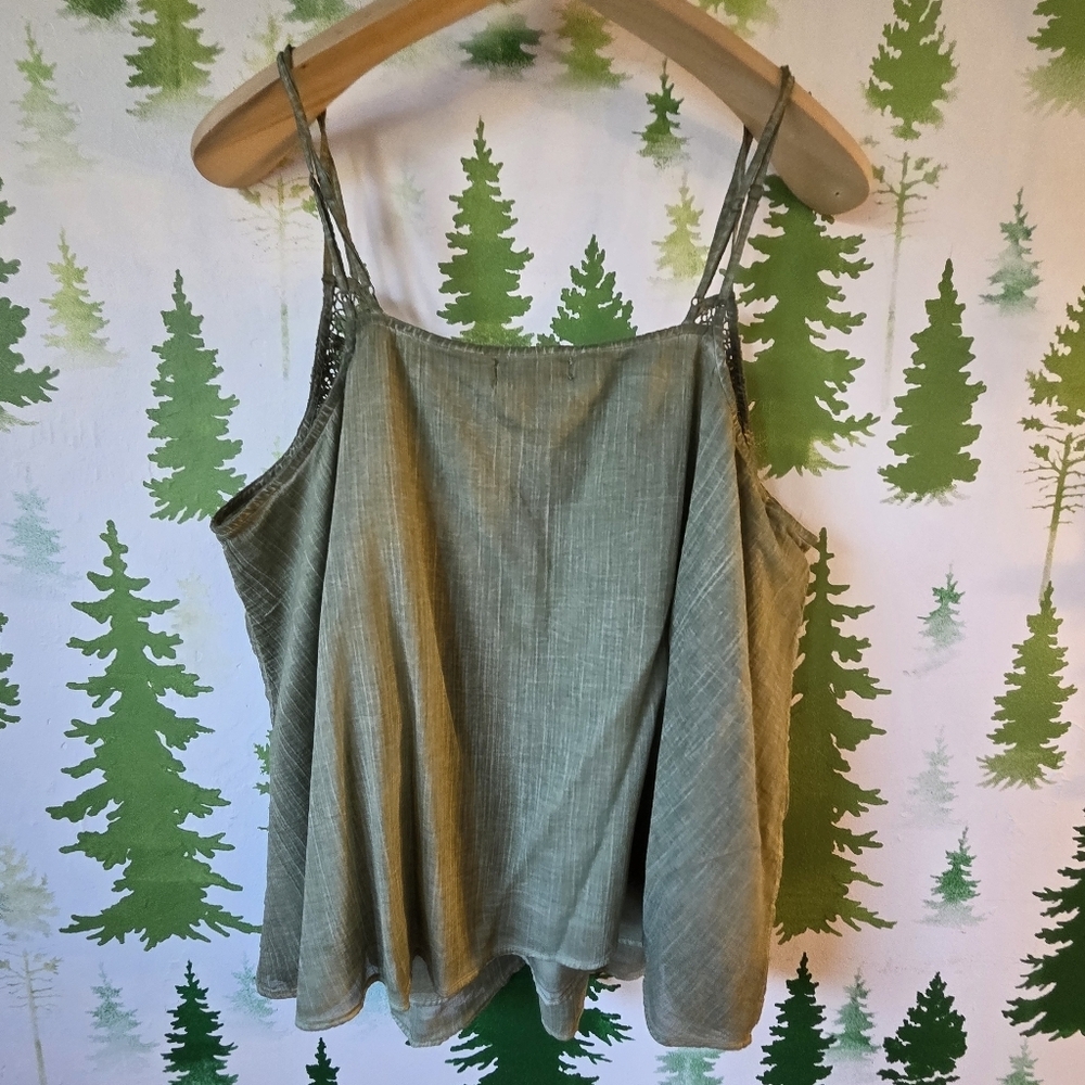 Torrid Festi Crochet Cami‐ Olive Green - Picture 2 of 8